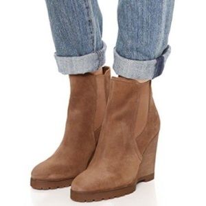 MICHAEL MICHAEL KORS THEA WEDGE BOOTIES, Size 10M